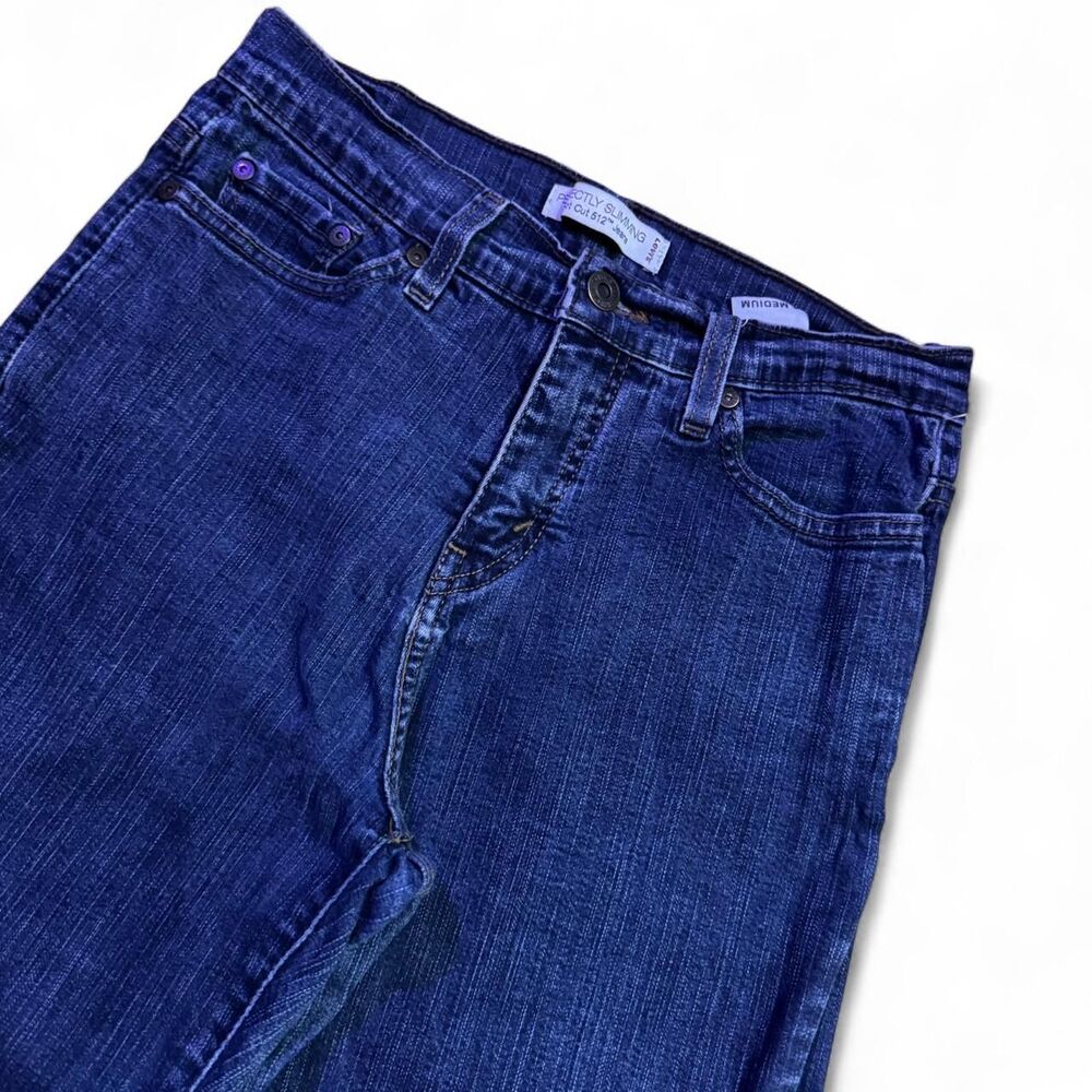 y2k levi's 512 mid-rise bootcut dark wash jeans